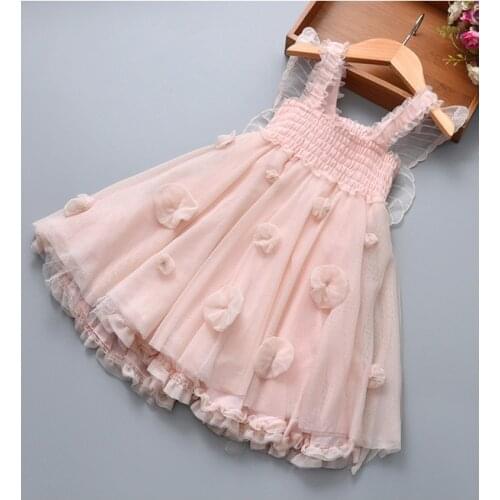 FOCUSNORM Princess Infant Baby Girls Lace Dress Outfit 1-8Y Solid Sleeveless Flowers Tutu Mini Sundress Party Clothes