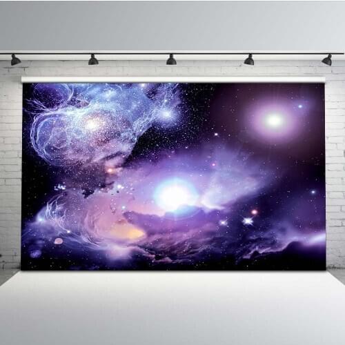 Mehofoto Photography Backdrop Universe Nebula Photo Background Shine Planet for Children Photographic BG-251