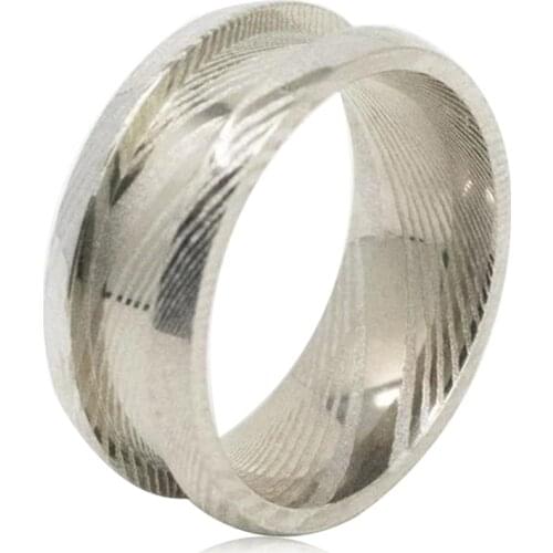 Custom Damascus Steel Ring Core Blanks for Inlay DIY Handmade Jewelry in Bulk No Stock