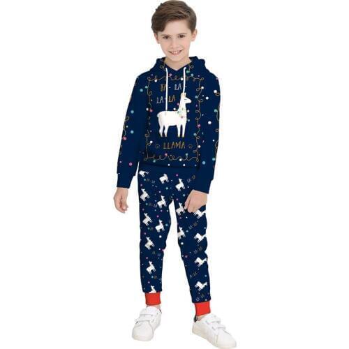 Santa claus costume Child outfit New Year Christmas Costume for boy reindeer 3D printing hoodies sweatshirts