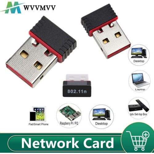 Mini Network card USB 2.0 WiFi Wireless Adapter Network LAN Card 150Mbps 802.11 ngb RTL8188EU Adaptor for PC Desktop