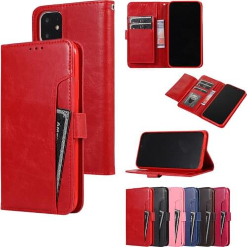 Fashion Card Slot Phone Case for iPhone 12 Mini 11 Pro Max SE 2020 X XS XR 6S 7 8 Plus Etui Flip Wallet Shockproof Bracket Cover