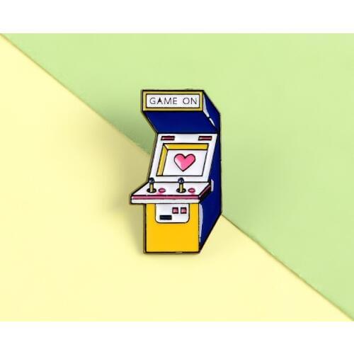 Cartoon Game On Enamel Pins Vintage Arcade Brooches Shirt Bag Video Game Button Badge Fashion TV game Jewelry For Kids Friends