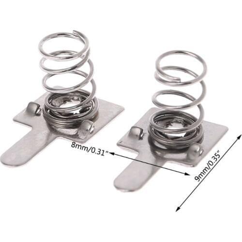 100 Pcs Metal Battery Spring Plate Set for AA AAA Positive Negative Contact