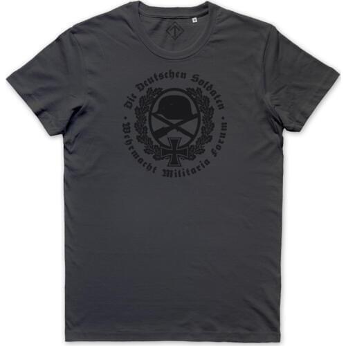 2019 New Brand T Shirt Men Short Sleeve Funny Maglietta Wehrmacht Militaria Forum Die Deutschen Soldaten T-Shirt