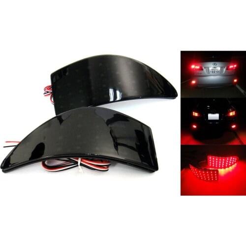 Pair 12V LED Reflector Rear Bumper Tail Brake Parking Driving Reverse Turning Light Running Lamp For Lexus IS250 IS350 GSE20