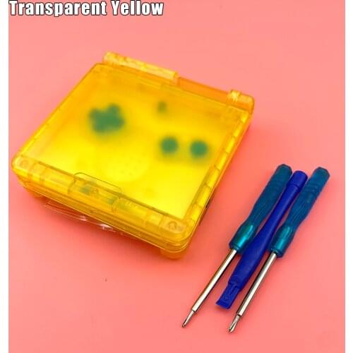 Transparent Clear white purple black Red For GameBoy Advance SP Shell For GBA SP console Housing Case Cover Screen Lens