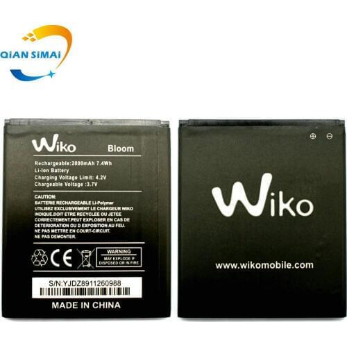 QiAN SiMAi Wiko Bloom 2000mAh 3.7V 7.4Wh High Quality Replacement Li-ion Battery for Wiko Bloom + Tracking Code