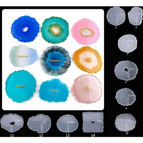 Silicone Crystal Epoxy Resin Mold Irregular Wave Coaster Mat Casting Mould Handmade DIY Crafts Decoration Making Tools