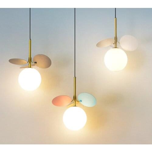 Modern Leaves Pendant Lighting Nordic Bedroom Bedside LED Pendant Lamp Indoor DInning Room Pendant Lighting /Hanging Lights