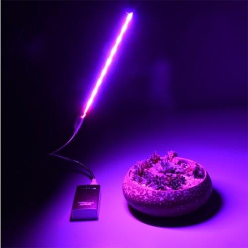LED Plant Growing Lamp bulb 21LEDs USB Portable LED Grow Lights Full Spectrum LED Phyto Growth Light for Succulent Plant Strip