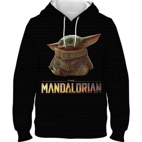 Men women New Mandalorian Baby Yoda Hoodie Boy Girls 3D Pullovers Kids Superzings Sweatshirt Harajuku Streetwear Spring Winter