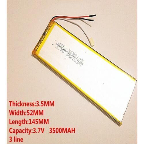 3.7V 3500mAh 3552145 Universal Li-ion battery for tablet pc 7 inch 8 inch 9 inch MP3 MP4 mobile phone video game