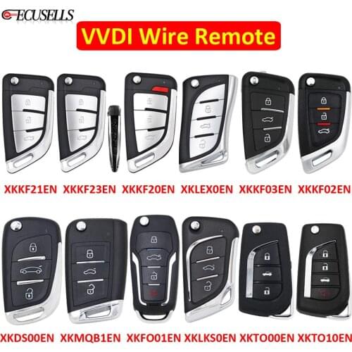 Xhorse XKKF20EN XKKF21EN XKDS00EN XKMQB1EN XKFO01EN XKLKS0EN VVDI Universal Remote Car Key Wire Remote for VVDI2 VVDI Key Tool