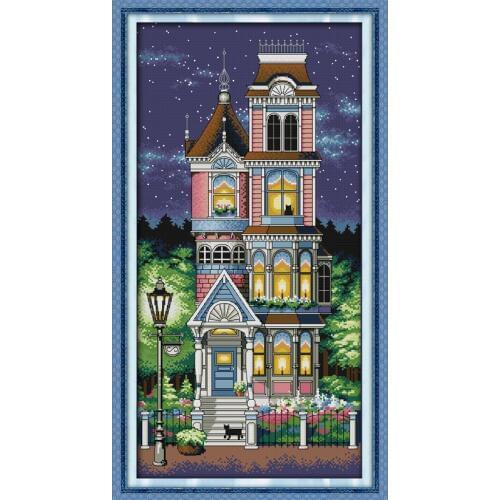 Everlasting Love Christmas A Quiet Night Ecological Cotton Cross Stitch Stamped Printed 11 14CT DIY Printed Decorations For Home