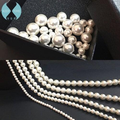 DIY handmade jewelry accessories natural shell perforation pearl pearl temperament earrings material earrings pendant
