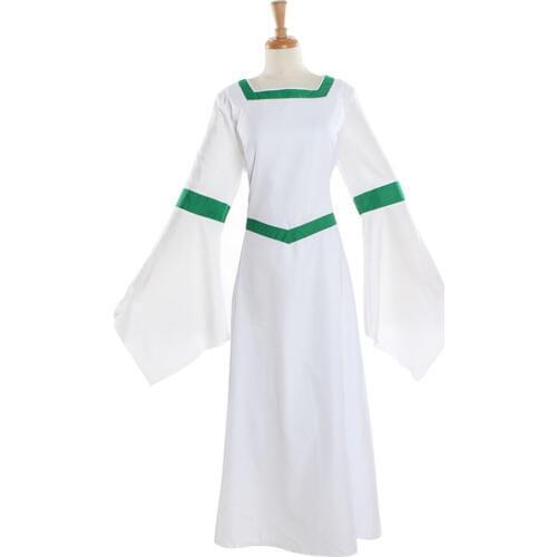 Womens White Medieval Dress Renaissance Victorian Ball Gown Gothic Dress Custom Made