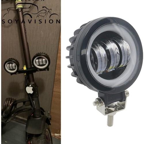 1pc Fog square or round headlight for auto/motor vehicles and electric scooters Arctic 12-80V, Arctic V3+, 3 lenses