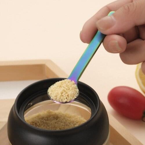 304 Stainless Steel Coffee Mixing Spoon Dessert Tea Spoons Kitchen Seasoning Spoon Household Tableware Supplies