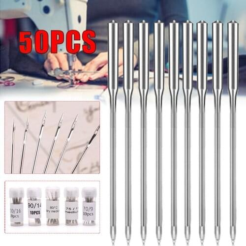 50Pcs Household Sewing Machine Needle Sharp Universal Regular Point For Singer Brother Sewing Machine Accessories