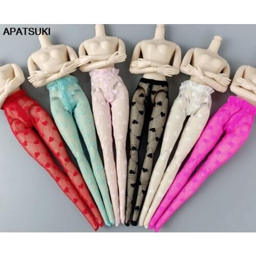 6pairs/lot Colorful Heart Love Fashion Doll Pantyhose for Barbie Doll Accessories Legging Stocking for 1/6 BJD Dolls Sock Toy