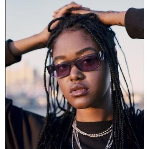 AOZE 2020 Fashion Modern Rock Vintage Style Rectangle Sunglasses Women Brand Design Sun Glasses lunette de soleil femme UV400