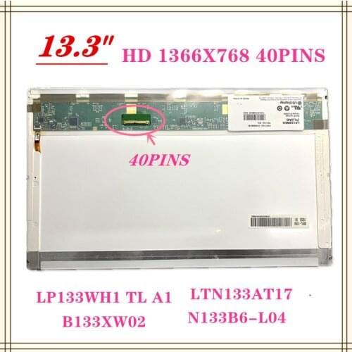 B133XW02 V.0 LP133WH1 TL A1 A2 LTN133AT17 N133B6-L02 B133XW04 for Toshiba Satellite L630 Replacement LAPTOP LCD Screen 13.3"