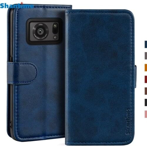Case For Sharp Aquos R6 Case Magnetic Wallet Leather Cover For Sharp Aquos R6 Stand Coque Phone Cases