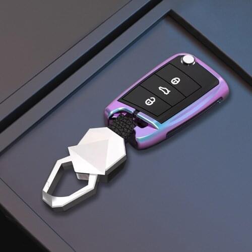 Zinc Alloy Car Key Case For Volkswagen VW Golf 7 MK7 Seat Ibiza Leon Altea Aztec For Skoda Octavia Smart Key Cover Accessories