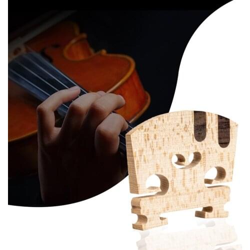 Standard E A String Ebony Insert Wooden Violin Bridge for 4-4 Violin Accessories