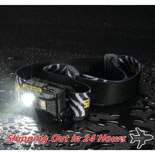 2020 Nitecore NU25 3LEDs Rechargeable Headlamp Triple Outputs Light Weight Flashlight Outdoor Running Hat Light Built in Battery