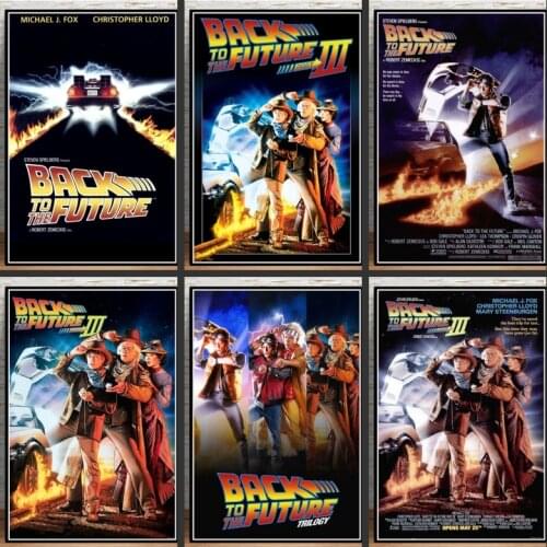 Back To The Future 1 2 3 Classic Movie Film Poster And Prints Wall Art Canvas Painting Wall Pictures Home Decor quadro cuadros