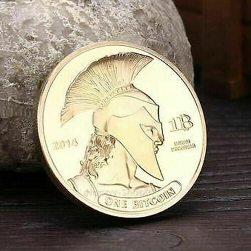 Collection Physical Gold Plated Titan Commemorative Coin BTC Bitcoin Collectible Golden Silver