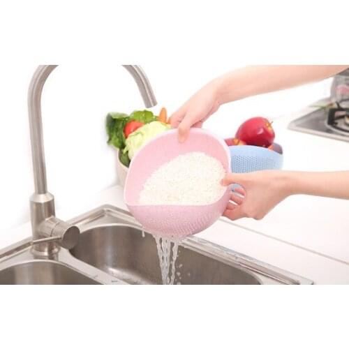 Creative kitchen practical thickening vegetable basin drain plastic large household fruit wash rice utensils J05