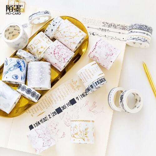 2rolls/pack Forest animal/Jellyfish/Magic star array/feathers bronzing decoration washi Tape DIY scrapbooking masking tape