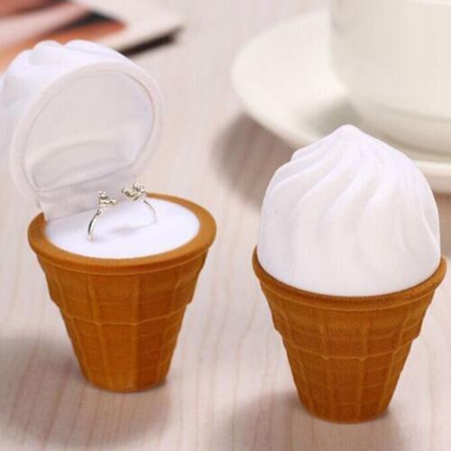 New! Velvet Ice Cream Wedding Earring Ring Pendant Jewelry Display Box High Quality Jewelry Box Party Gifts bag