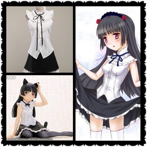 Oreimo ore no imouto ga konnani kawaii wake ga nai Ruri Goko Kuroneko Kosaka white dress cosplay costume