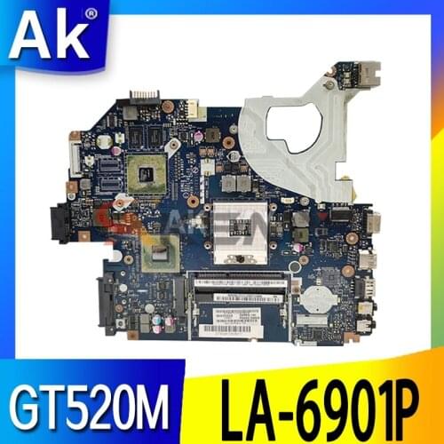 P5WE0 LA-6901P motherboard For Acer 5750 5750G 5755 laptop motherboard HM65 GT520M 1gb original Test motherboard