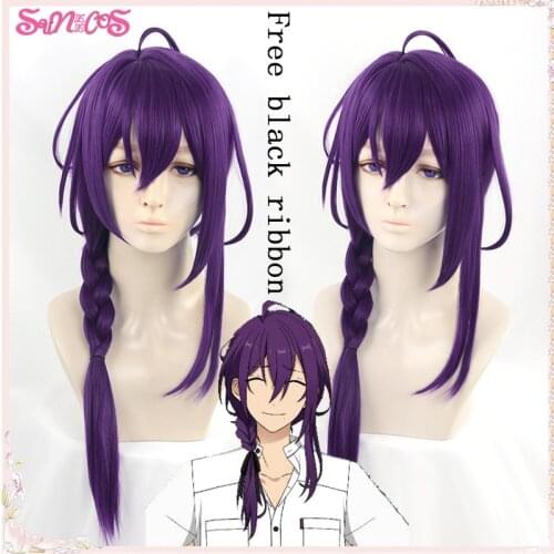 Ensemble Stars Cosplay Wigs ALKALOID Ayase Mayoi Long Purple Female Hair Heat Resistant Synthetic Halloween Free Wig Cap