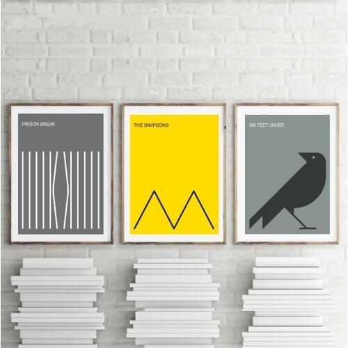 TV Series Poster Wall Art Canvas Prints , Prison Break / Friends TV Prints Canvas Painting Home Theater Wall Pictures Art Decor