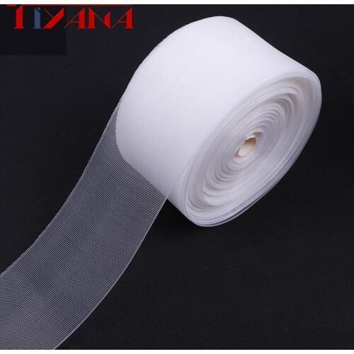 Tiyana Transparent Curtain Tape Border Pleat Trim Tape Ribbon Lace Grommet Header Tape Curtain Accessories Rings Tape 10meter 2