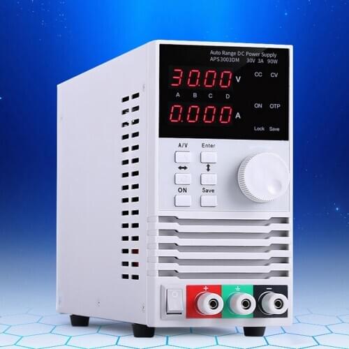 Regulated DC Switching Power Supply 30V 3A/5A Voltage Regulator with 4 Digits High-Precision Lab Bench Power Source Repair Tool