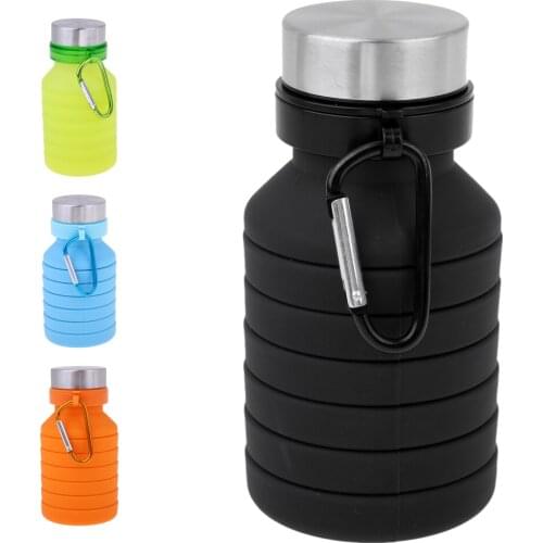 Silicone Water Bottle Collapsible Gym Bottle Portable Sports Camping Cycling