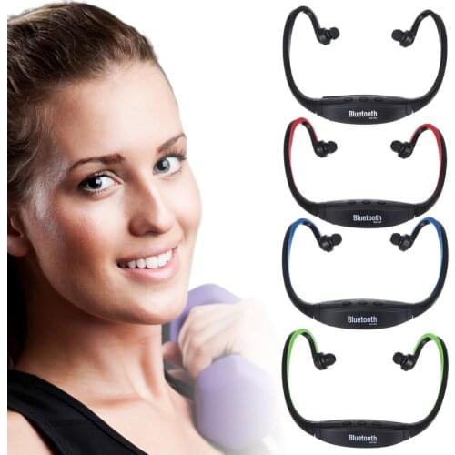 Sport Wireless Headset Headphone Earphone MP3 Music Player Micro SD TF FM Radio