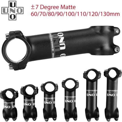 UNO Road Bike Stem 31.8mm MTB Stem 7 Degree Downhill Bike Stem Riser 60mm 70mm 80mm 90mm 100mm 120mm 130mm Bicycle Parts