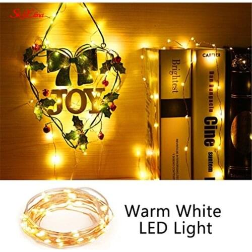 New 1/2/3/5/10M LED Starry String battery Lights Fairy Micro LED Transparent Copper Wire garland Party Christmas Wedding 5Z