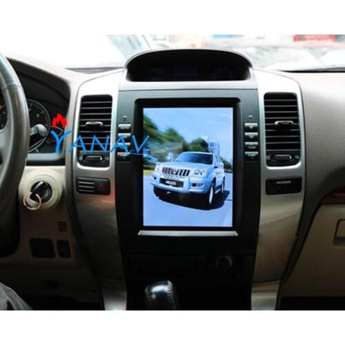 Tesla style Android 9.0 car GPS navigation for-Toyota-Land Cruiser Prado 2002-2009 Car Auto radio Touch Screen auto Radio GPS Bu