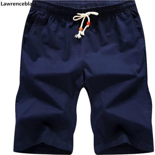 Treesolo New Shorts Men Summer Cotton Casual Shorts Elastic Sea Boardshorts Surfings Solid Short Mens Fashion Wear Plus Size