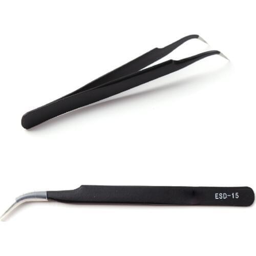 Vetus Ultra Precision Stainless Steel Tweezers for Eyelash Extension Straight Or bend Anti-static Lashes Tweezer