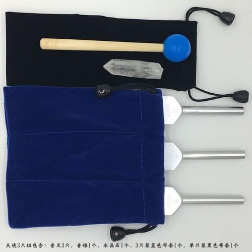 Aluminum alloy angel crystal tuning fork 3pcs/set 4096Hz/4160Hz/4225Hz energy tuning fork tools